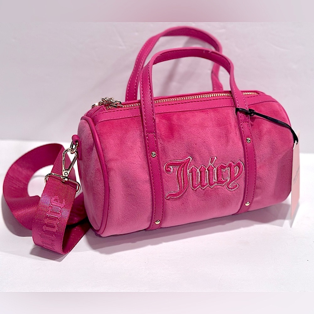 Juicy Couture Queen Of Everything Velour Barrel Bag